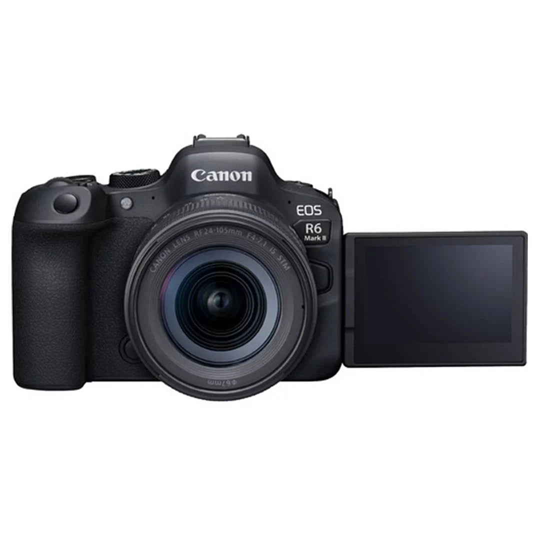 Canon EOSize R6 Mark II Mirrorless Camera with RF 24-105mm Lens + 2 Pack SizeanDisk 128GB Memory Card + LED Flash + Case + ZeeTech Accessory