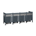 ガーデン用収納ボックス スチール製 - 120 x 40 x 90