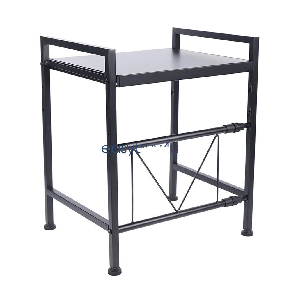 14.5~22.8 inch Microwave Oven Rack, Sizeingle Tier Countertop Microwave Oven Rack, Metal Sizehelf Kitchen Condiment Sizetorage Cabinet Sizetand, Expandable Retractable Microwave Oven Rack