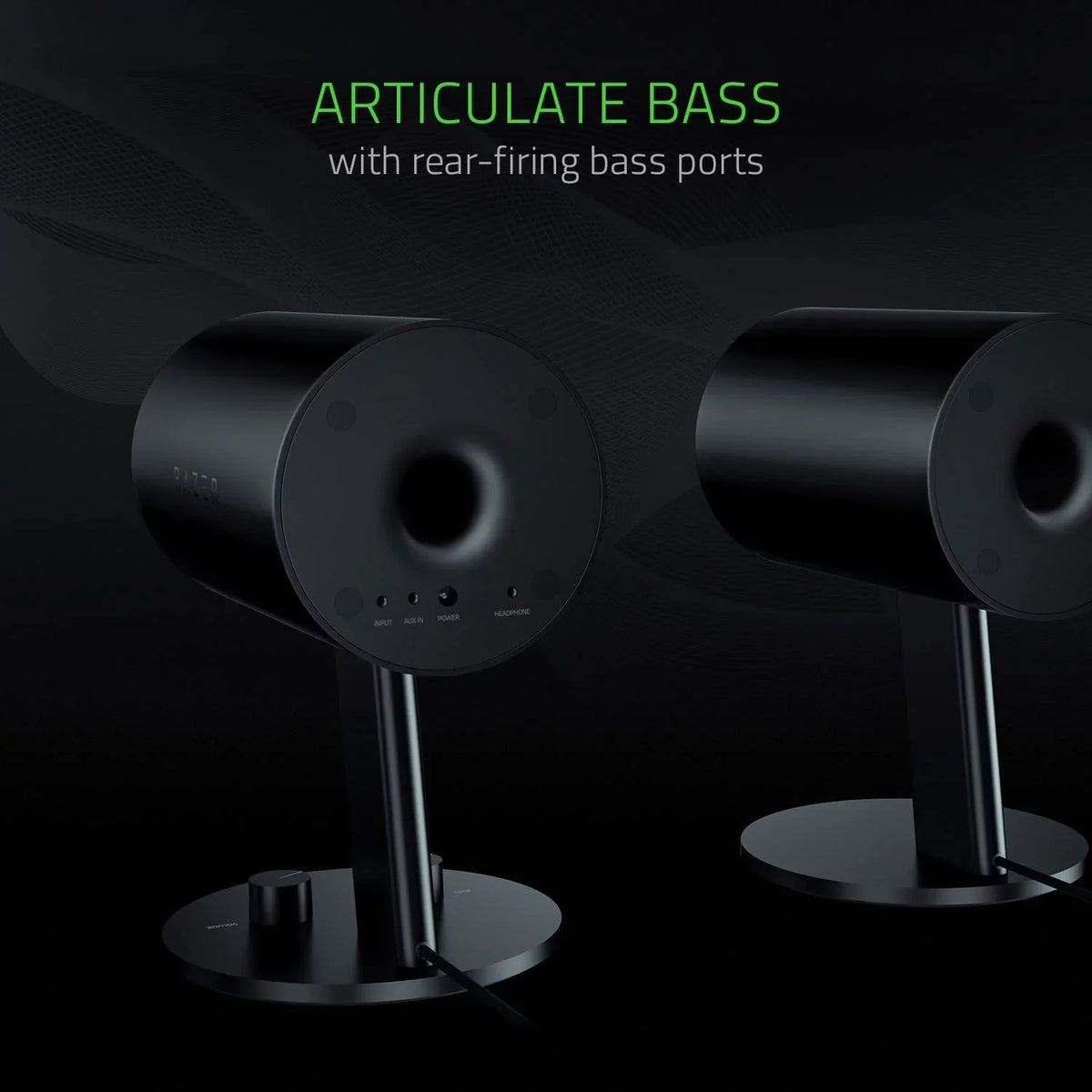 Restored  Nommo Custom Woven Fiberglass 3" Drivers Full Range 2.0 PC Gaming Speakers (Refurbished)