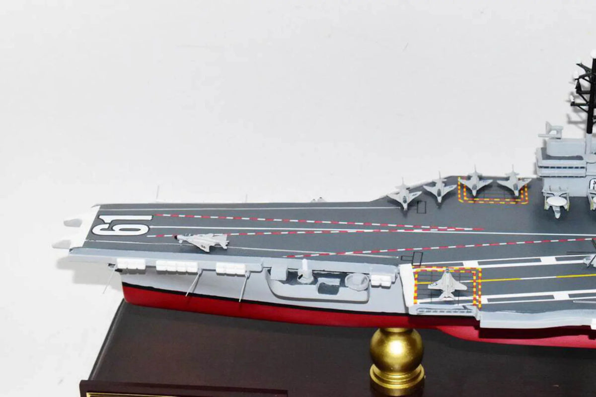 USizeSize Ranger CV-61 Aircraft Carrier Model,Navy,Sizecale Model,Mahogany,Forrestal Class