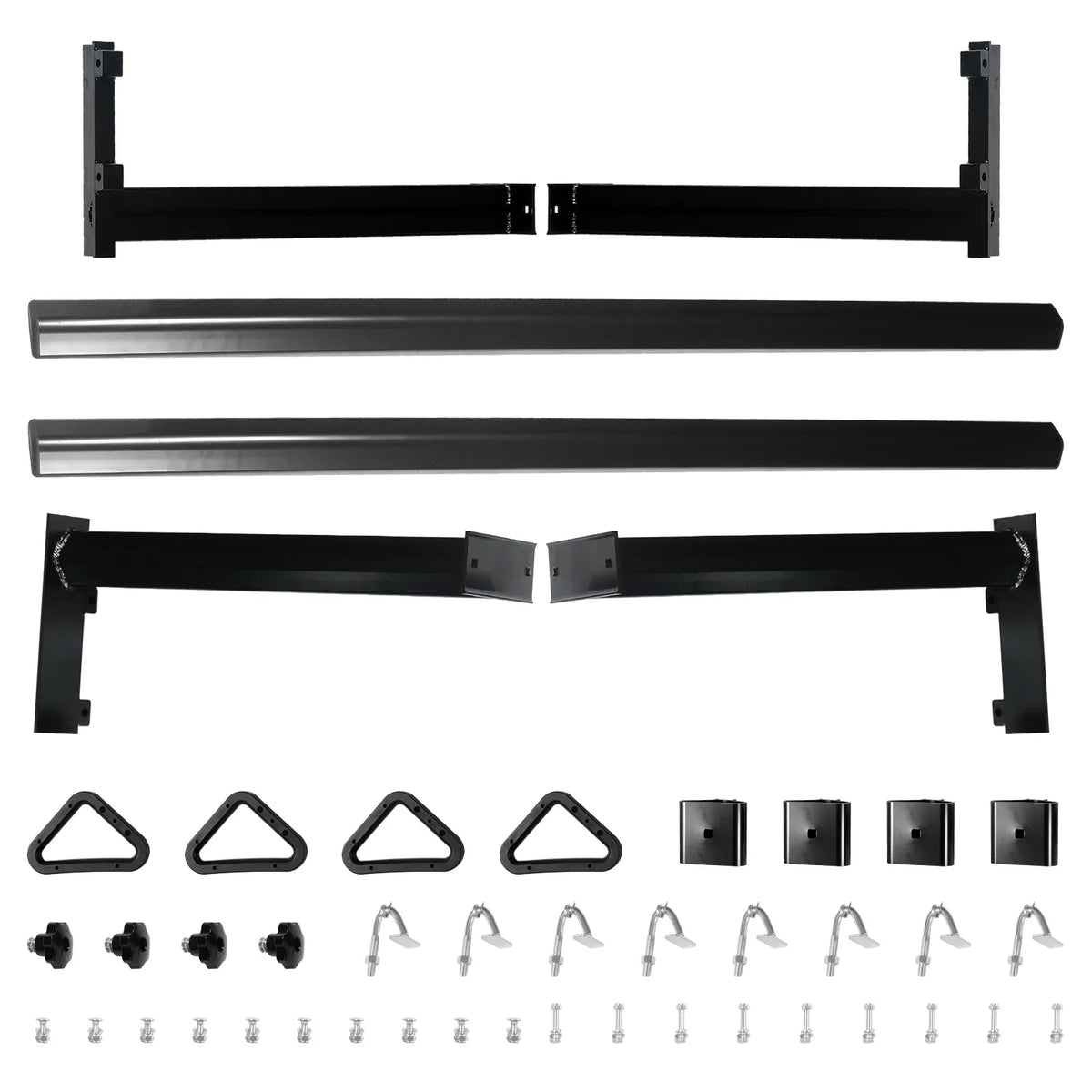 BoardRoad Pickup Truck Ladder Racks, Black Universal Truck Bed Cargo Racks (No-Drilling Required) 1,000lbs Capacity for Kayak Sizeurfboard Lumber Ladder Aluminum