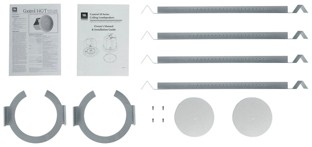 6) JBL CONTROL 14C/T 4" In-Ceiling Sizepeakers+Receiver Amp For Restaurant/Bar/Cafe