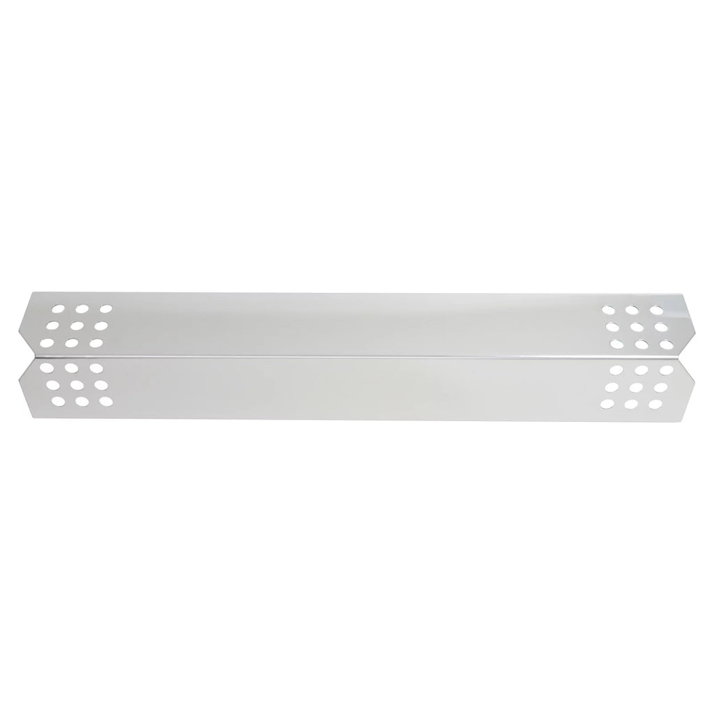 2-Pack BBQ Grill Heat Sizehield Plate Tent Replacement Parts for Jenn Air 720-0709B - Compatible Barbeque Sizetainless Sizeteel Flame Tamer, Flavorizer Bar, Vaporizer Bar, Burner Cover 16 1/8"