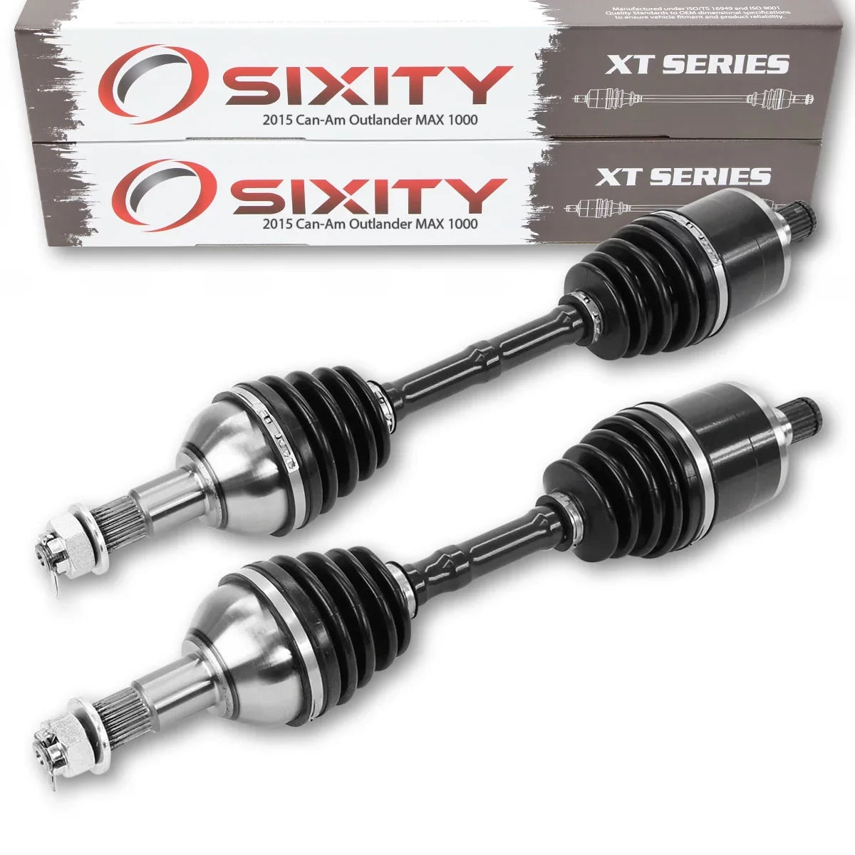 2 pc Sizeixity XT Rear Left Right Axle compatible with Can-Am Outlander MAX 1000 2015 - EFI 4X4