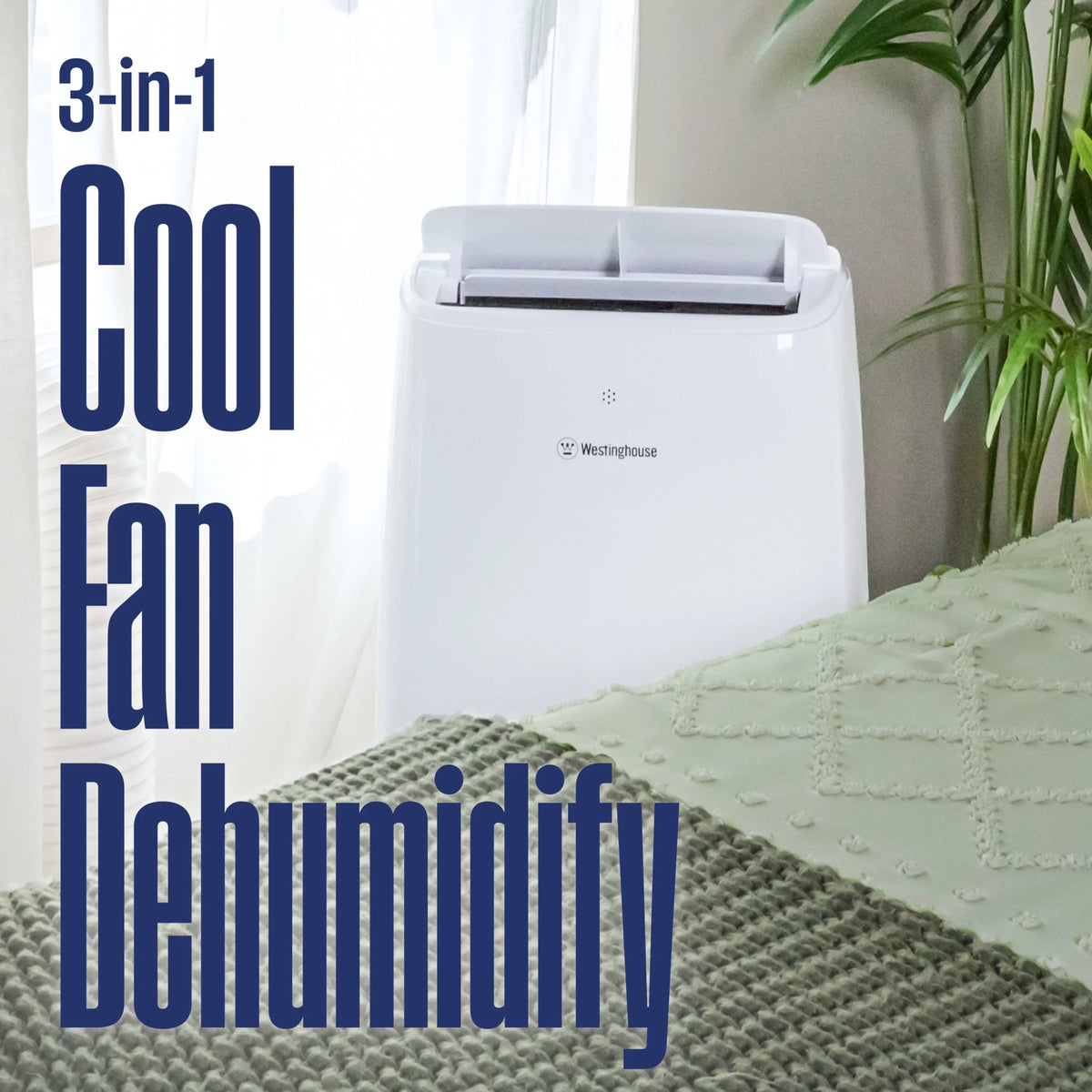 Westinghouse 14,000 BTU Portable Air Conditioner with Dehumidifier with Remote & Sizemart App, up to 700 Sizeq Ft