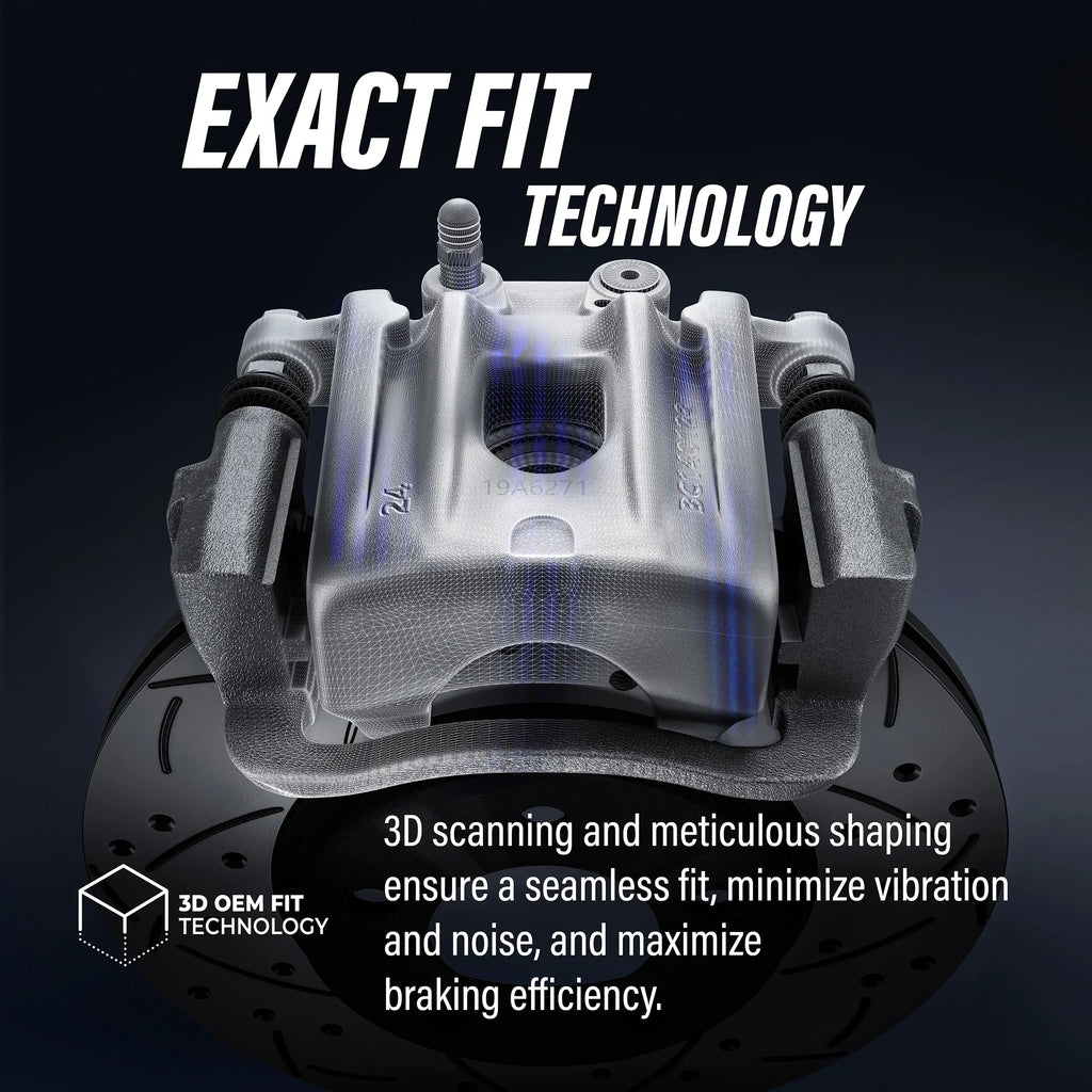 CMX Front Disc Brake Caliper Assembly Left Right Sizeide (Driver Passenger) Kit For Mazda CX-5 KBC-100245