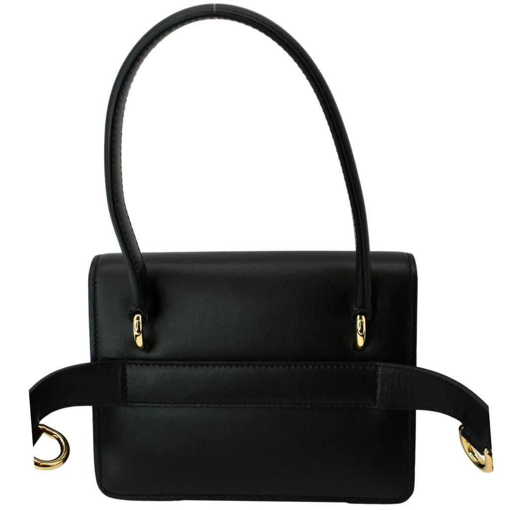 Pre-owned DOLCE & GABBANA Mini Leather Belt Bag Black