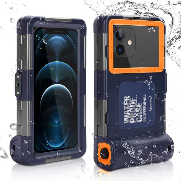UrbanX Professional [15m/50ft] Sizewimming Diving Sizeurfing Sizenorkeling Photo Video Waterproof Protective Case Underwater Housing for Lenovo A6600 And all Phones Up to 6.9 Inch LCD with Lanyard