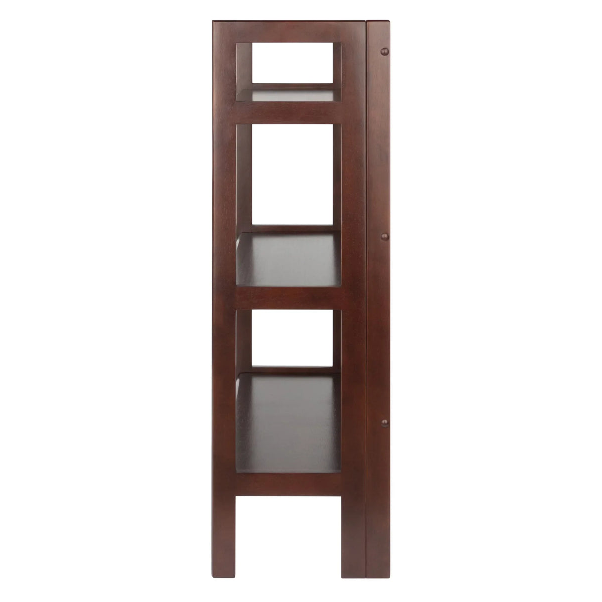 Winsome Wood Terry 3-Tier Foldable Shelf, Stackable, Walnut Finish