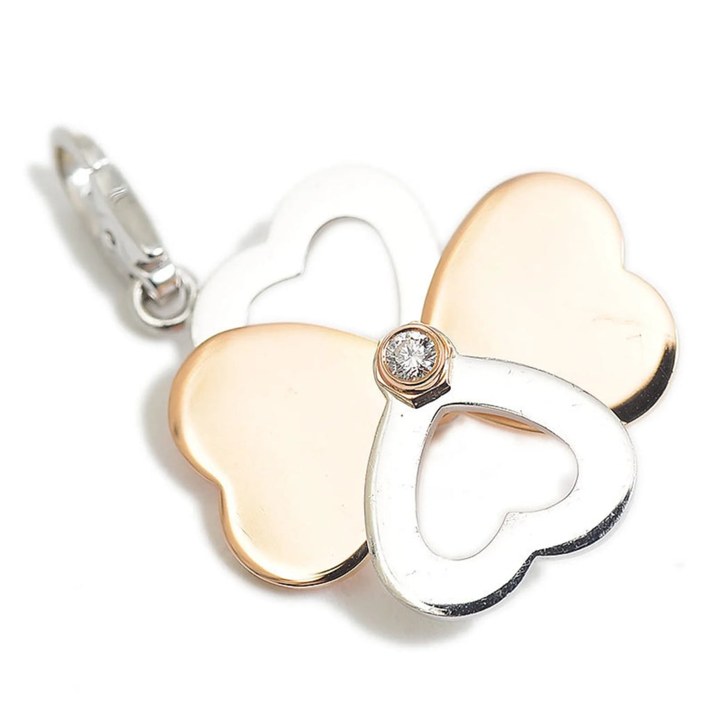 Pre-Owned Cartier Clover Charm Pendant Top K18WG/PG Diamond B3009000 (Good)