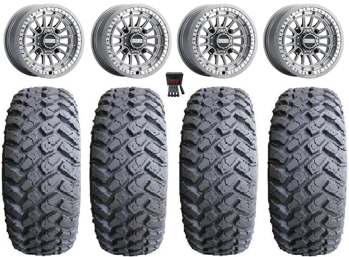 MetalFX Delta Bdlk CC 15" Wheels Gm 32" MotoHammer Tires Can-Am Maverick X3 / Honda Pioneer 1000 / Talon