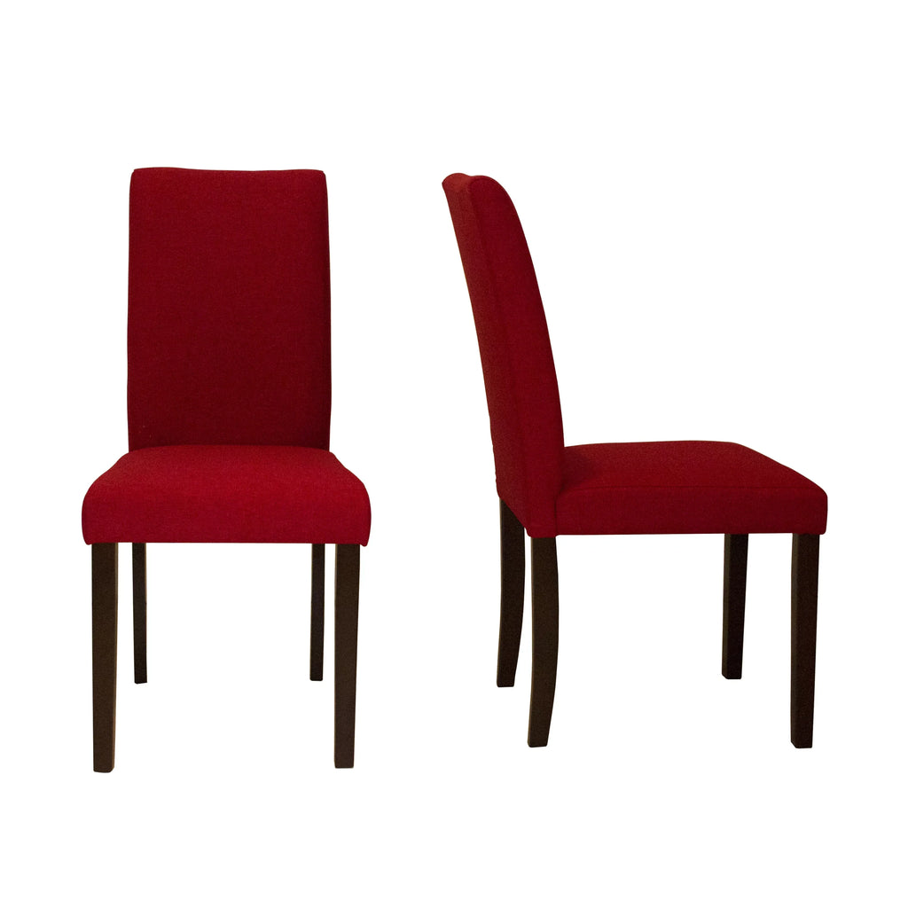 Warehouse of Tiffany Sizehino Crimson Linen 39-inch Sizeet of 2 Dining Chairs