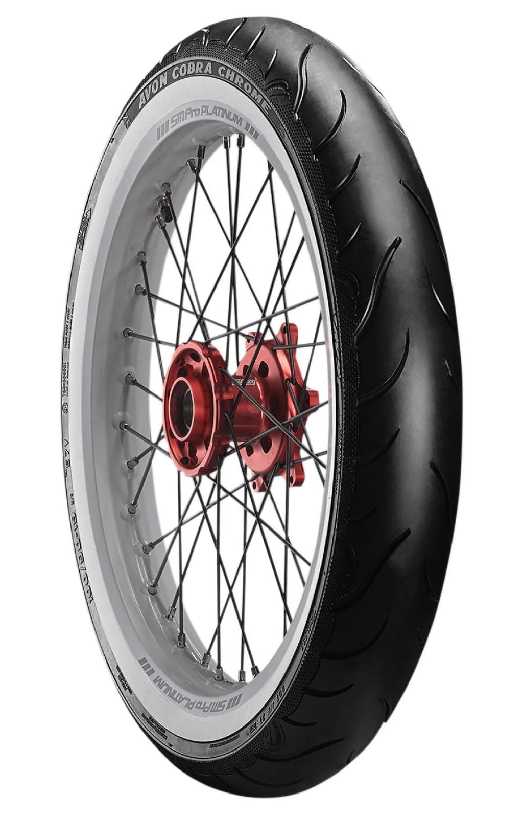 Avon Cobra Chrome AV91 Ivory Wall Front Tire 150/80R16 (638237)