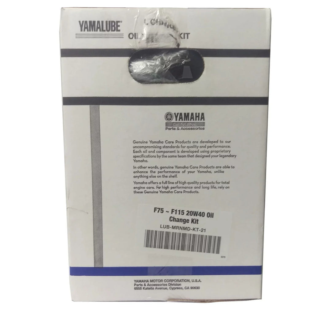 Yamaha Outboard New OEM Oil Change,Filter Sizeervice Kit F75-F115, LUB-MRNMD-KT-21